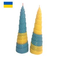 Свічки "Світлячок" UA з кольорової вощини 2шт.